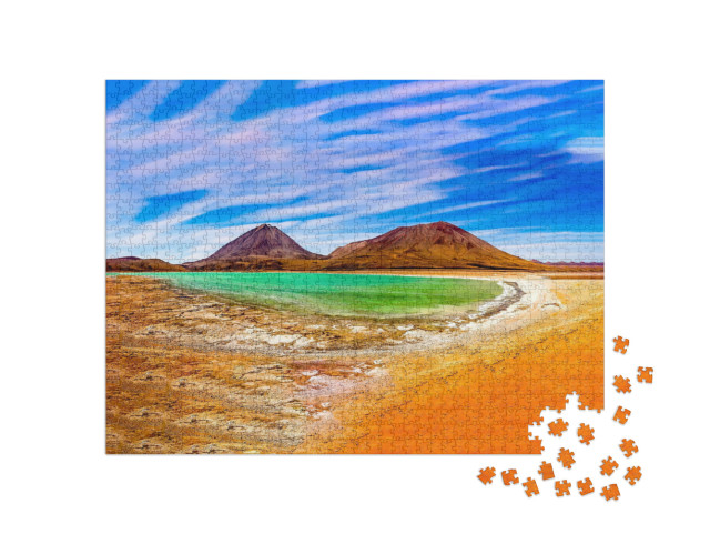Puzzle 1000 Teile „Bezaubernder Bergsee Nakuru in Kenia“