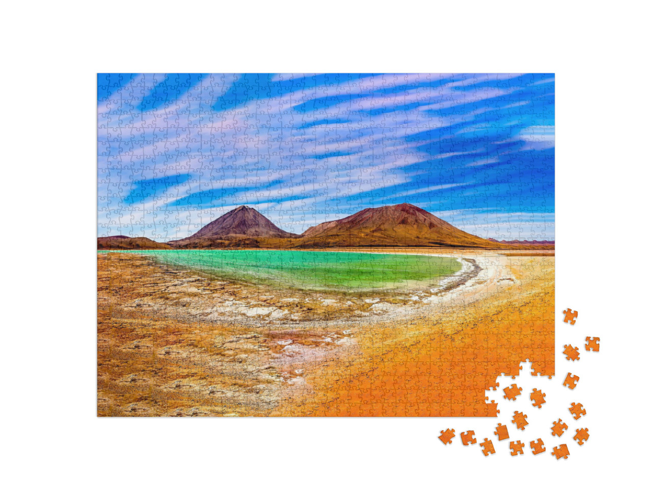 Puzzle 1000 Teile „Bezaubernder Bergsee Nakuru in Kenia“