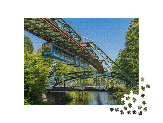 Puzzle 1000 Teile „Einzigartige Schwebebahn in Wuppertal“