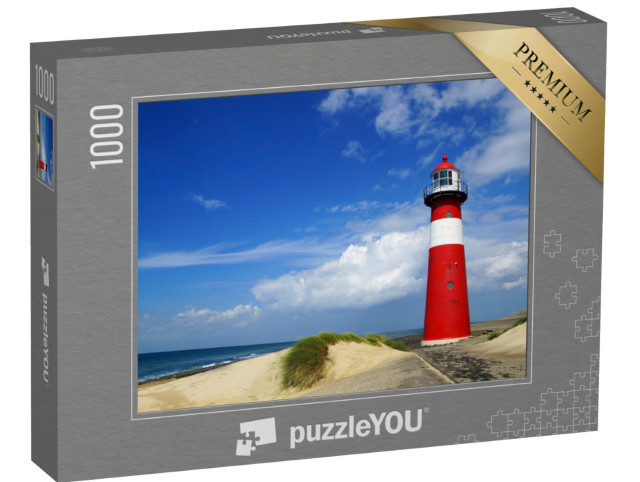 Puzzle 1000 Teile „Schöner Leuchtturm in der Dünenlandschaft“
