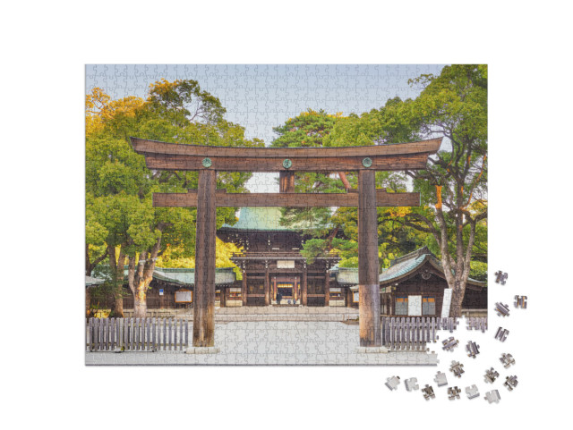 Puzzle 1000 Teile „Meiji-Schrein in Tokio, Japan“