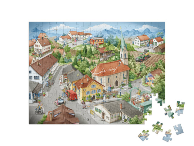 Puzzle 200 Teile „Dahoam is Dahoam in Lansing“