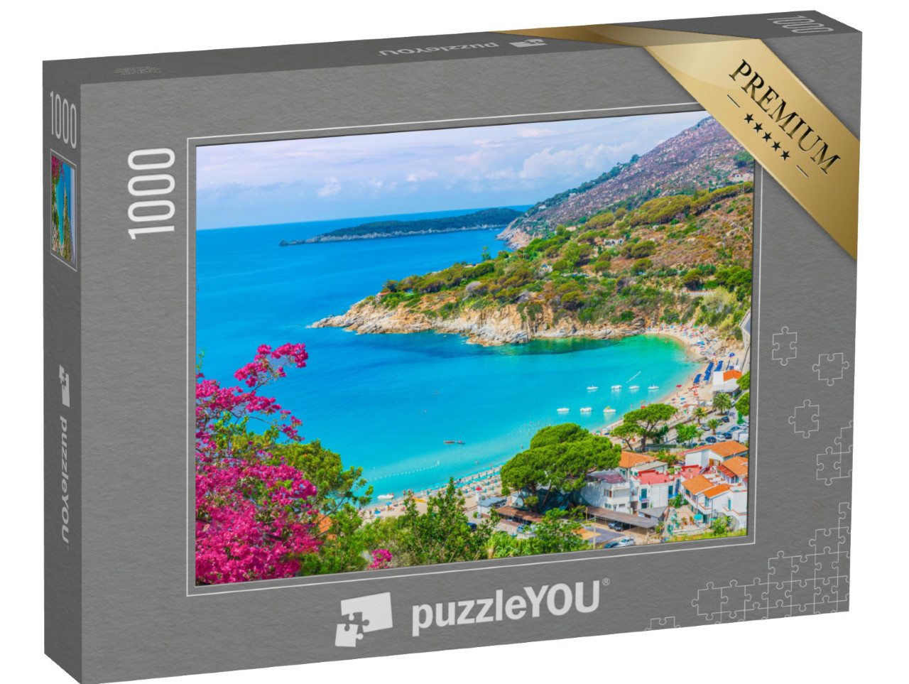 Puzzle 1000 Teile „Blick auf den Strand von Cavoli, Insel Elba, Toskana, Italien“