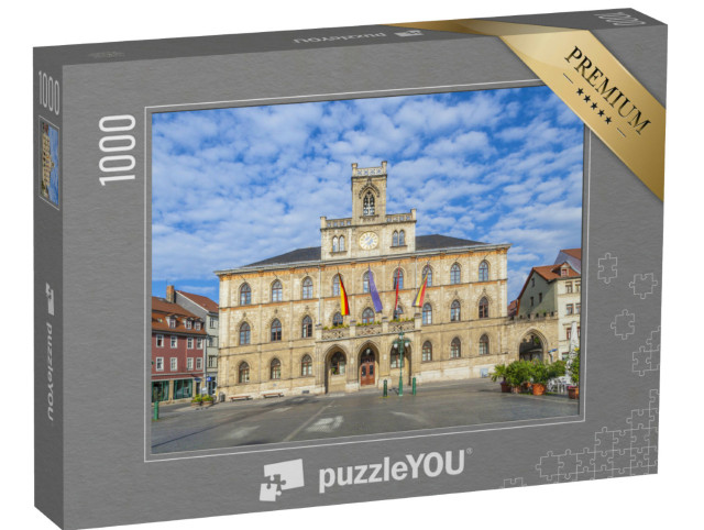 Puzzle 1000 Teile „Rathaus von Weimar in Deutschland, UNESCO-Weltkulturerbe“