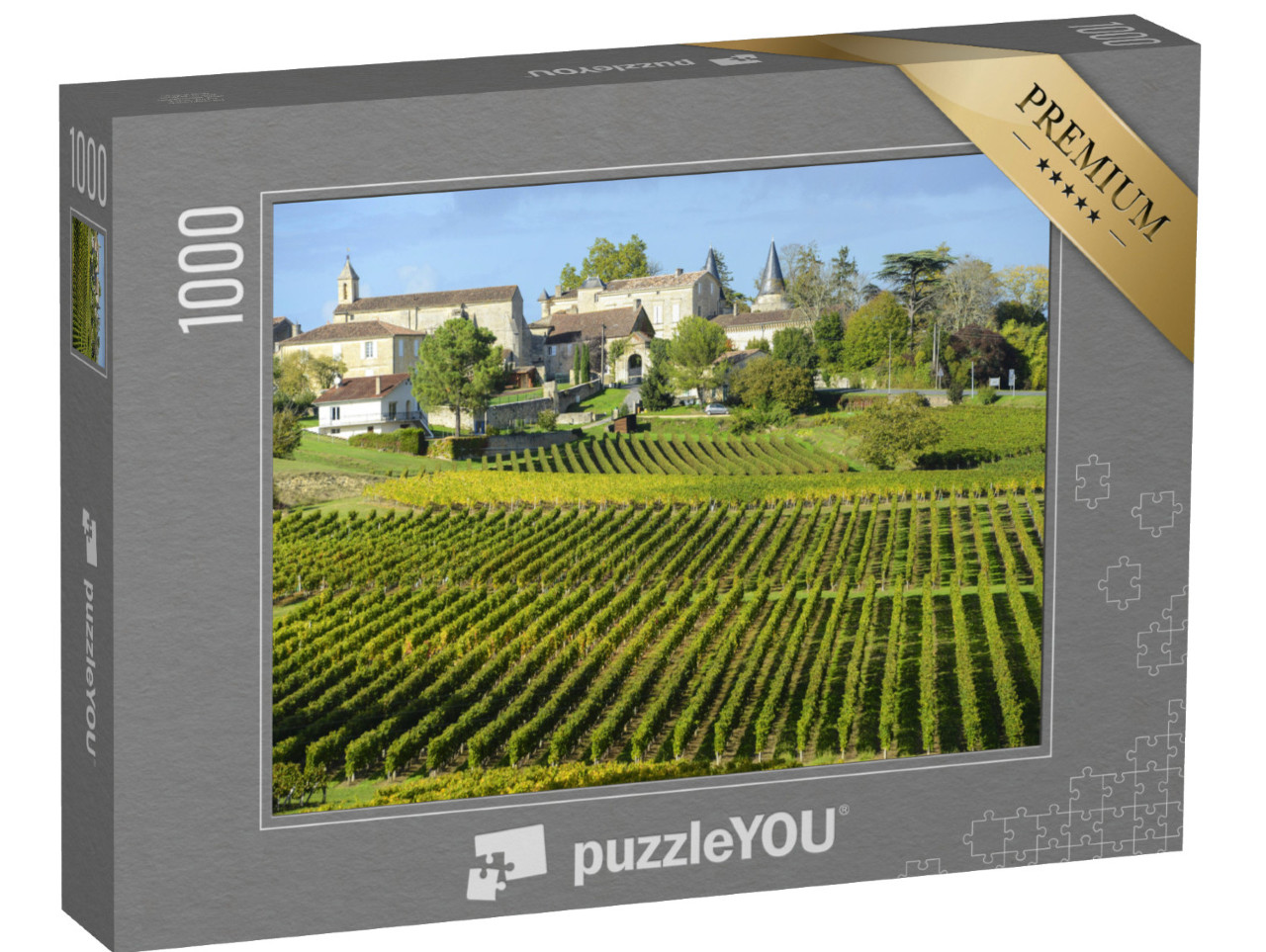 Puzzle 1000 Teile „Weinberge von Saint Emilion, Bordeaux, Frankreich“