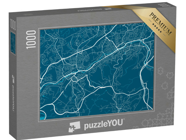Puzzle 1000 Teile „Vektor-Illustration der Stadt Wuppertal“