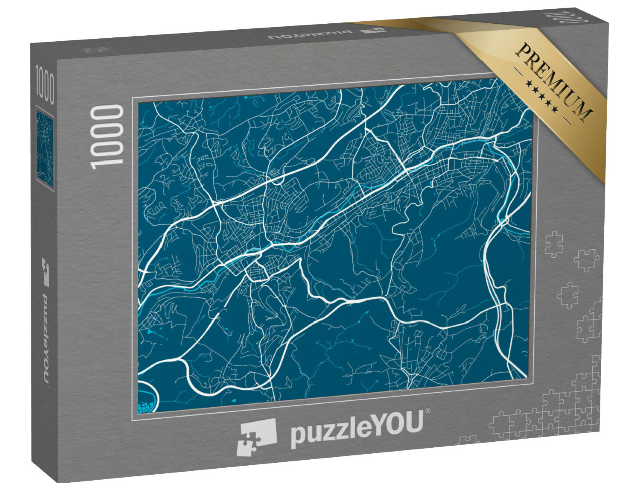 Puzzle 1000 Teile „Vektor-Illustration der Stadt Wuppertal“