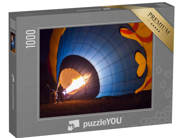 Puzzle 1000 Teile „Vorbereitung eines Heißluftballons vor dem Start“