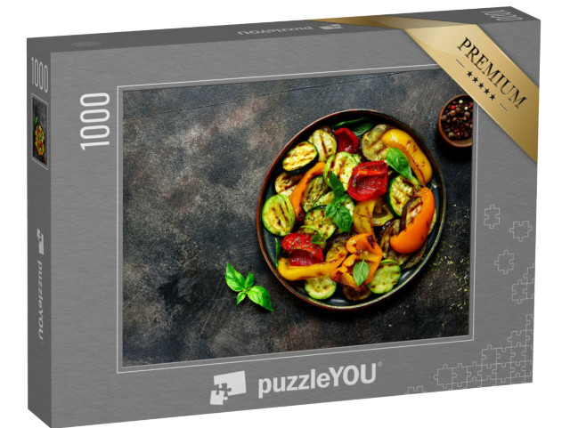 Puzzle 1000 Teile „Gegrilltes Gemüse mit Basilikum“