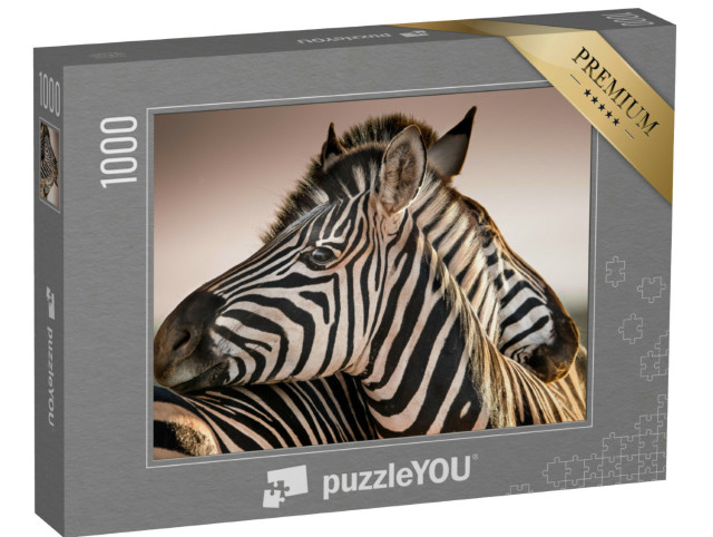 Puzzle 1000 Teile „Vertraute Zebraherde“